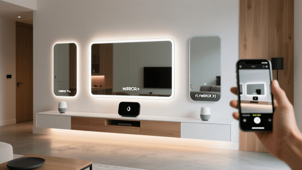Best Google Home-Compatible Smart Mirror Reviewed: MIRROR+ Pro vs. HiMirror Mini vs. FLYMIRROR X1