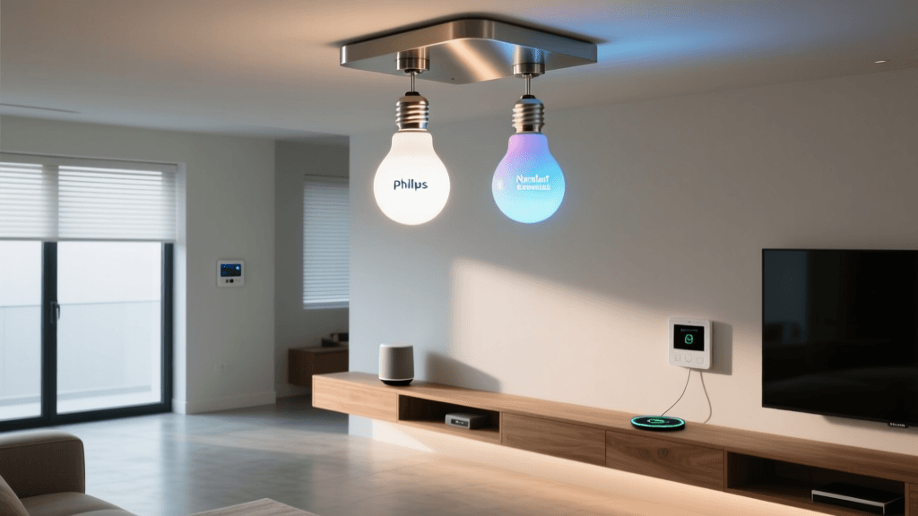 Philips Hue White and Color Ambiance A19 vs. Nanoleaf Essentials A19: Real-World Power Draw & Energy Efficiency Review