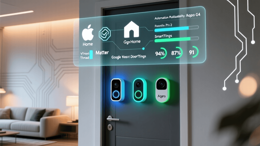 Ecosystem Compatibility Report: Ring Video Doorbell Pro 2 vs. Google Nest Doorbell (Battery) vs. Aqara G4