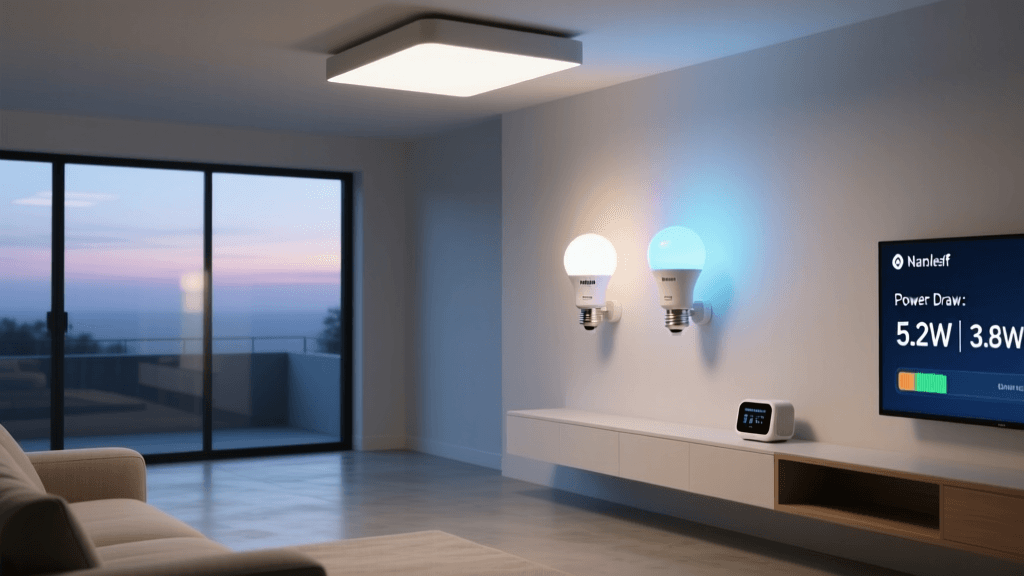 Philips Hue White and Color Ambiance A19 vs. Nanoleaf Essentials A19: Real-World Power Draw & Energy Efficiency Tested
