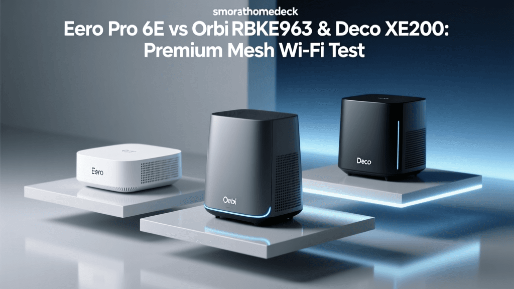 Eero Pro 6E vs Orbi RBKE963 vs Deco XE200: Premium Mesh Wi-Fi Test