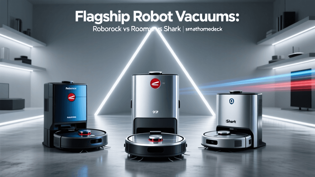 Flagship Robot Vacuums: Roborock vs Roomba vs Shark