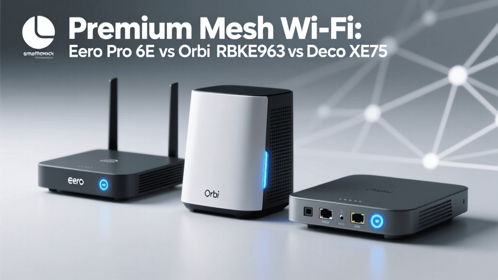 Premium Mesh Wi-Fi: Eero Pro 6E vs Orbi RBKE963 vs Deco XE75